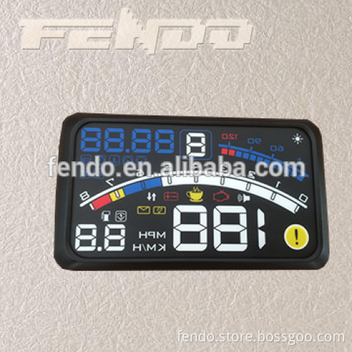 5.5inch Universal Vehicl Car Bluetooth Navigation Edition HUD Head up Display OBD,II,EUOBD trip computer GPS Parallel visibility